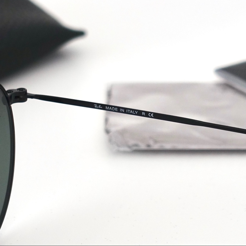 Ray Ban 🔥 Round RB3447 002 Round Metal Black - Picture 6 of 8
